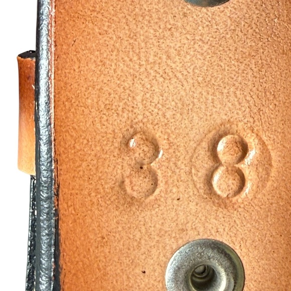 LA PLEBE BOOTS Men's Western Leather Belt Brown Size 38 Adjustable. NW/oT - Picture 6 of 7